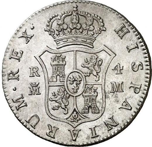 Реверс монеты - 4 реала 1788 года M M - цена серебряной монеты - Испания, Карл III