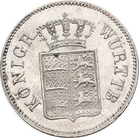 Anverso 6 Kreuzers 1848 - valor de la moneda de plata - Wurtemberg, Guillermo I