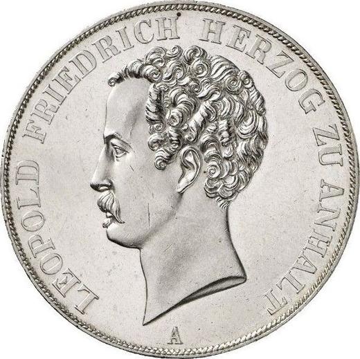 Anverso 2 táleros 1843 A - valor de la moneda de plata - Anhalt-Dessau, Leopoldo Federico
