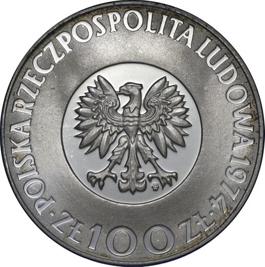 Awers monety - 100 złotych 1974 MW "Mikołaj Kopernik" Srebro - cena srebrnej monety - Polska, PRL