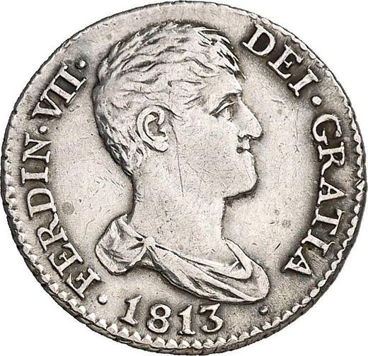 Awers monety - 1 real 1813 M IJ "Typ 1811-1814" - cena srebrnej monety - Hiszpania, Ferdynand VII