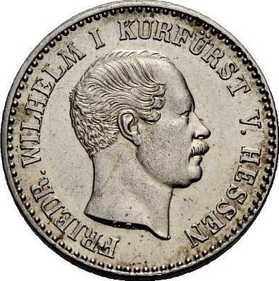 Аверс монеты - 1/6 талера 1856 года C.P. - цена серебряной монеты - Гессен-Кассель, Фридрих Вильгельм I
