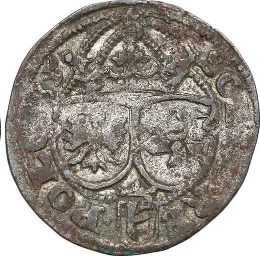 Reverso Szeląg 1585 ID "Tipo 1580-1586" Corona abierta - valor de la moneda de plata - Polonia, Esteban I Báthory
