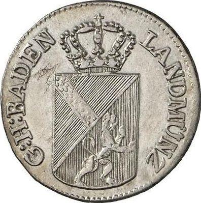 Awers monety - 3 krajcary 1813 "Typ 1812-1813" - cena srebrnej monety - Badenia, Karol Ludwik