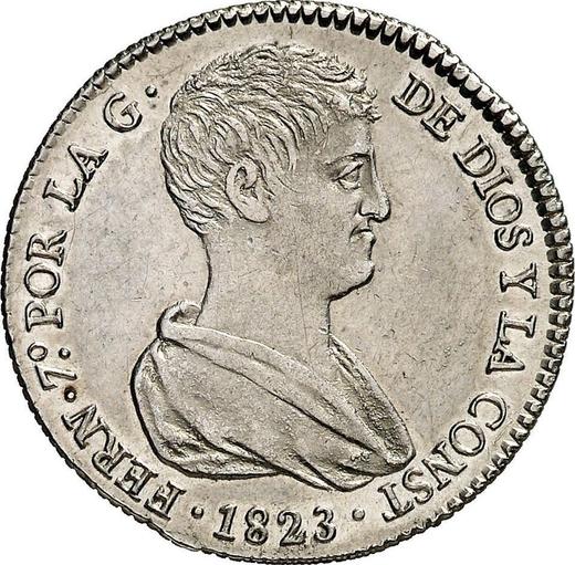 Avers 4 Reales 1823 LL - Silbermünze Wert - Spanien, Ferdinand VII