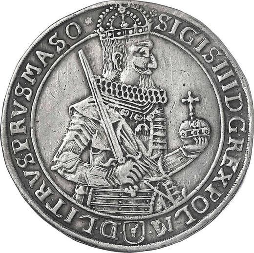 Аверс монеты - Талер 1630 года II "Тип 1630-1632" - цена серебряной монеты - Польша, Сигизмунд III Ваза