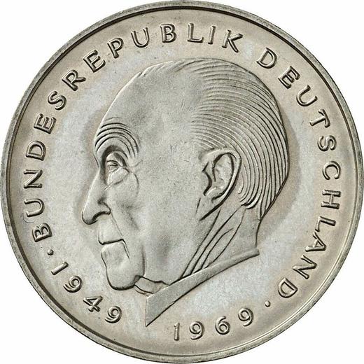 Аверс монеты - 2 марки 1986 года G "Аденауэр" - цена  монеты - Германия, ФРГ