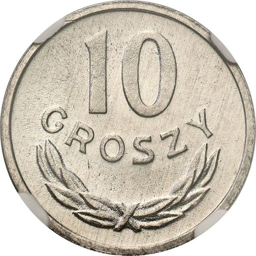 Reverso 10 groszy 1980 MW - valor de la moneda  - Polonia, República Popular