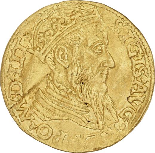 Awers monety - 3 dukaty 1563 "Litwa" - cena złotej monety - Polska, Zygmunt II August