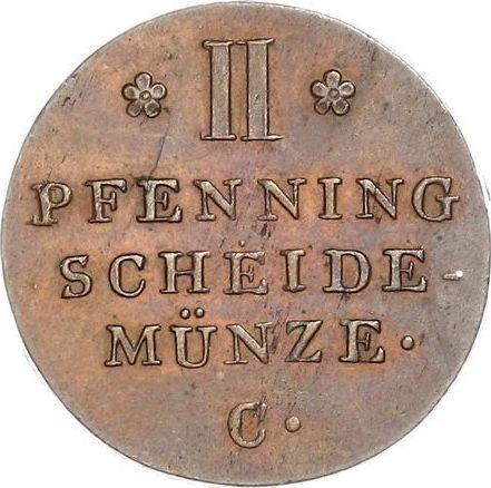 Reverso 2 Pfennige 1817 C - valor de la moneda  - Hannover, Jorge III