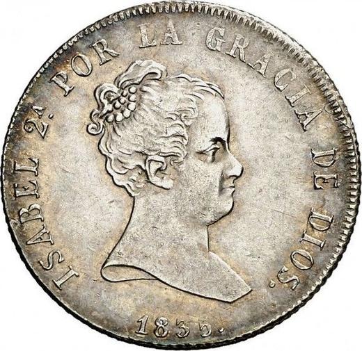 Obverse 4 Reales 1835 S DR - Silver Coin Value - Spain, Isabella II
