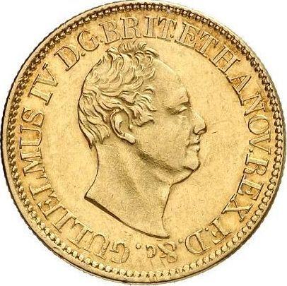 Аверс монеты - 10 талеров 1832 года - цена золотой монеты - Ганновер, Вильгельм IV