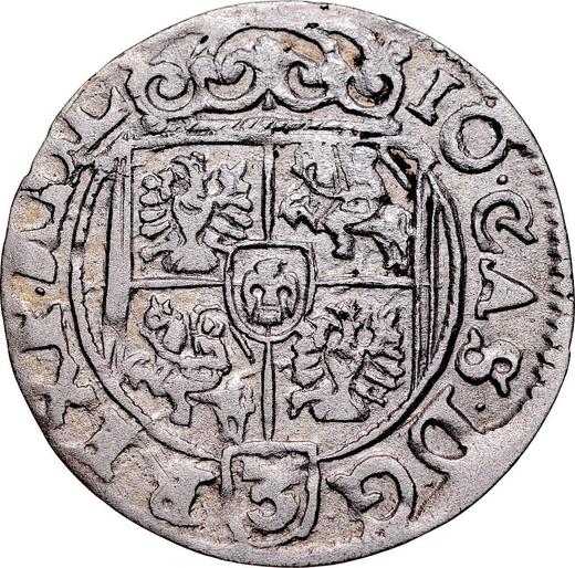 Реверс монеты - Полторак 1661 года "Надпись "60"" - цена серебряной монеты - Польша, Ян II Казимир