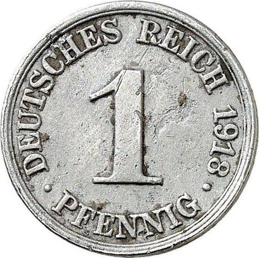 Anverso 1 Pfennig 1918 F "Tipo 1916-1918" - valor de la moneda  - Alemania, Imperio alemán
