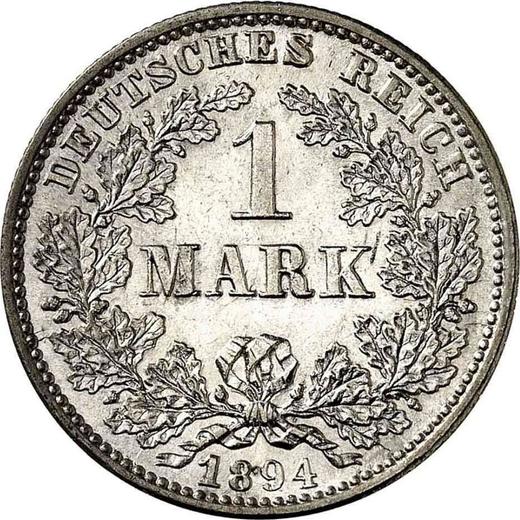 Аверс монеты - 1 марка 1894 года G "Тип 1891-1916" - цена серебряной монеты - Германия, Германская Империя