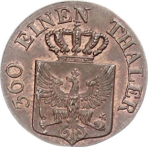 Реверс монеты - 1 пфенниг 1842 года A - цена  монеты - Пруссия, Фридрих Вильгельм IV