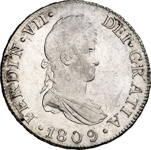 Аверс монеты - 8 реалов 1809 года S CN "Тип 1809-1830" - цена серебряной монеты - Испания, Фердинанд VII