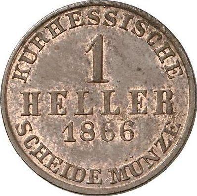 Reverso Heller 1866 - valor de la moneda  - Hesse-Cassel, Federico Guillermo