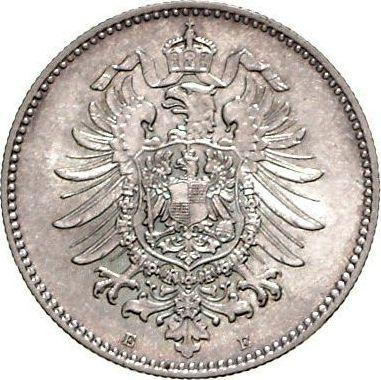 Reverso 1 marco 1881 E "Tipo 1873-1887" - valor de la moneda de plata - Alemania, Imperio alemán