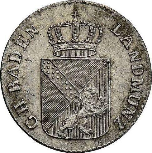 Awers monety - 6 krajcarów 1809 - cena srebrnej monety - Badenia, Karol Fryderyk