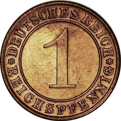 Аверс монеты - 1 рейхспфенниг 1934 года D - цена  монеты - Германия, Bеймарская республика
