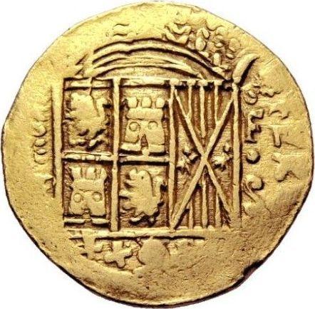Аверс монеты - 8 эскудо 1748 года S - цена золотой монеты - Колумбия, Фердинанд VI
