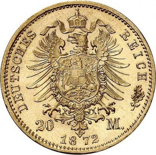 Reverso 20 marcos 1872 E "Sajonia-Coburgo y Gotha" - valor de la moneda de oro - Alemania, Imperio alemán