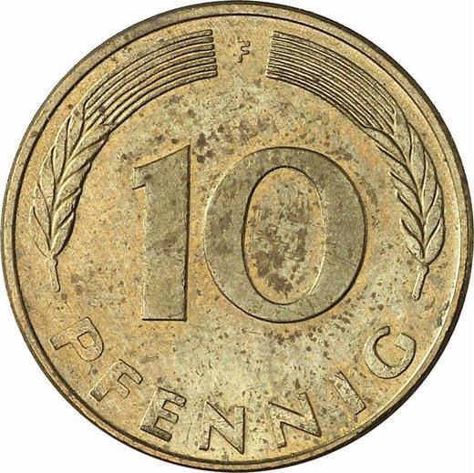 Аверс монеты - 10 пфеннигов 1989 года F - цена  монеты - Германия, ФРГ