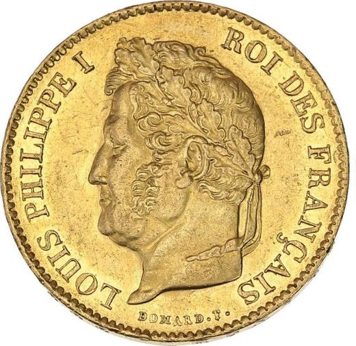 Anverso 40 francos 1834 L "Tipo 1831-1839" Bayona - valor de la moneda de oro - Francia, Luis Felipe I