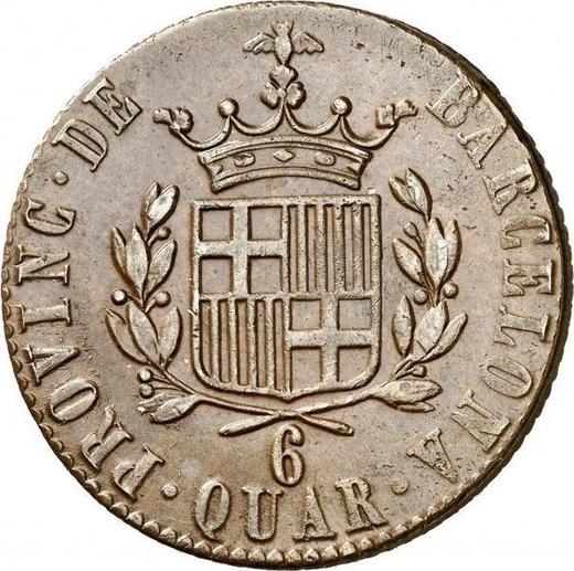 Reverso 6 cuartos 1823 - valor de la moneda  - España, Fernando VII