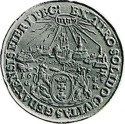 Reverso Donación 3 ducados 1648 GR "Gdańsk" - valor de la moneda de oro - Polonia, Vladislao IV