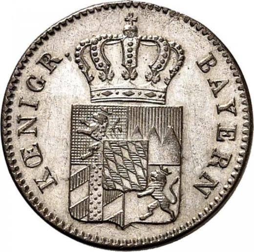 Awers monety - 3 krajcary 1848 - cena srebrnej monety - Bawaria, Ludwik I