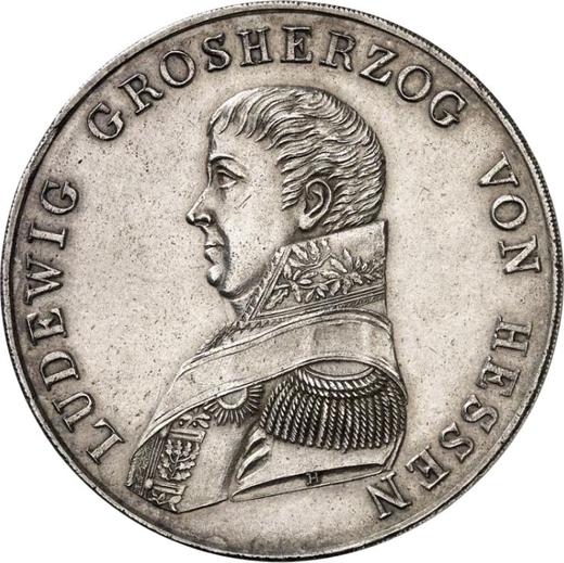Аверс монеты - Талер 1819 года H. R. - цена серебряной монеты - Гессен-Дармштадт, Людвиг I