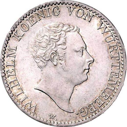 Anverso 1 florín 1825 W - valor de la moneda de plata - Wurtemberg, Guillermo I