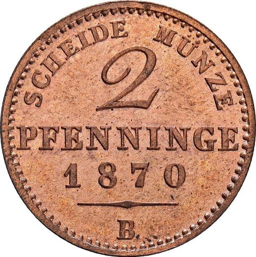 Reverse 2 Pfennig 1870 B -  Coin Value - Prussia, William I