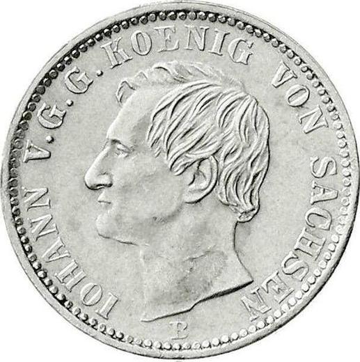 Anverso 1/6 tálero 1865 B - valor de la moneda de plata - Sajonia, Juan