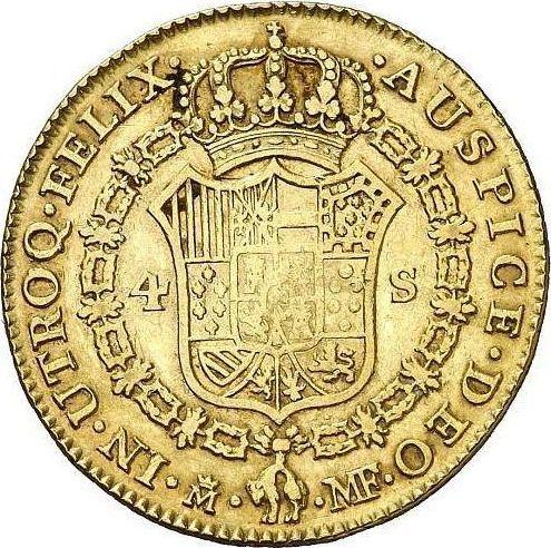Реверс монеты - 4 эскудо 1789 года M MF - цена золотой монеты - Испания, Карл IV