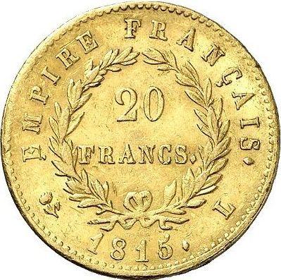 Reverse 20 Francs 1815 L Bayonne - France, Napoleon I