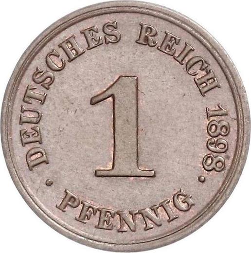 Obverse 1 Pfennig 1898 G "Type 1890-1916" -  Coin Value - Germany, German Empire