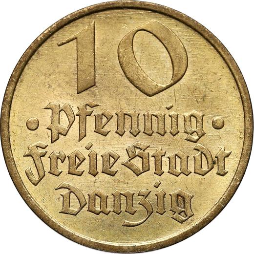 Avers 10 Pfennig 1932 "Dorsch" - Münze Wert - Polen, Freie Stadt Danzig