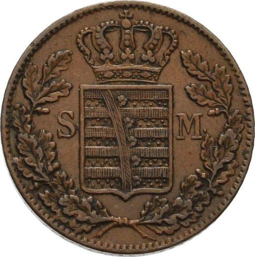 Awers monety - 2 fenigi 1839 - cena  monety - Saksonia-Meiningen, Bernard II