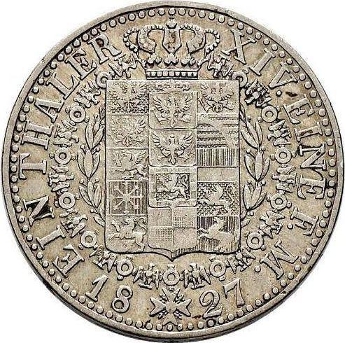 Реверс монеты - Талер 1827 года A - цена серебряной монеты - Пруссия, Фридрих Вильгельм III