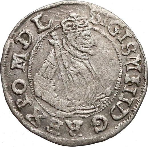 Аверс монеты - 1 грош 1598 года - цена серебряной монеты - Польша, Сигизмунд III Ваза