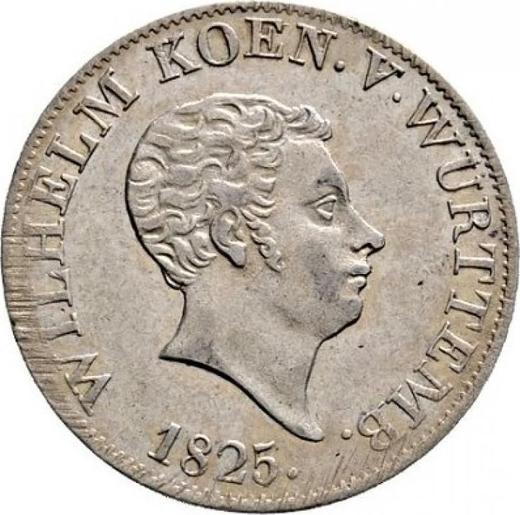 Аверс монеты - 12 крейцеров 1825 года - цена серебряной монеты - Вюртемберг, Вильгельм I