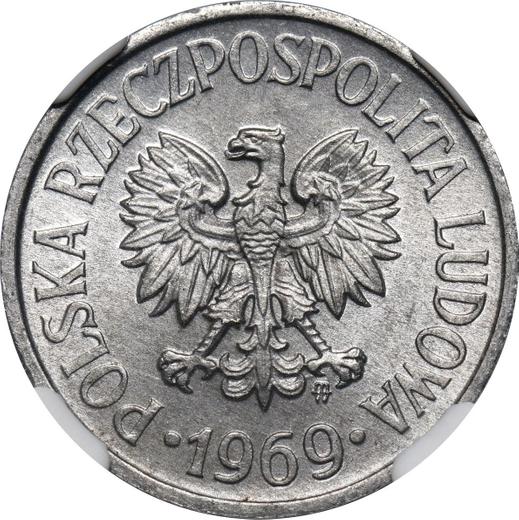 Аверс монеты - 20 грошей 1969 года MW - цена  монеты - Польша, Народная Республика