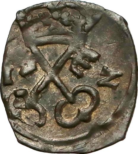 Реверс монеты - Денарий 1612 года "Тип 1587-1614" - цена серебряной монеты - Польша, Сигизмунд III Ваза