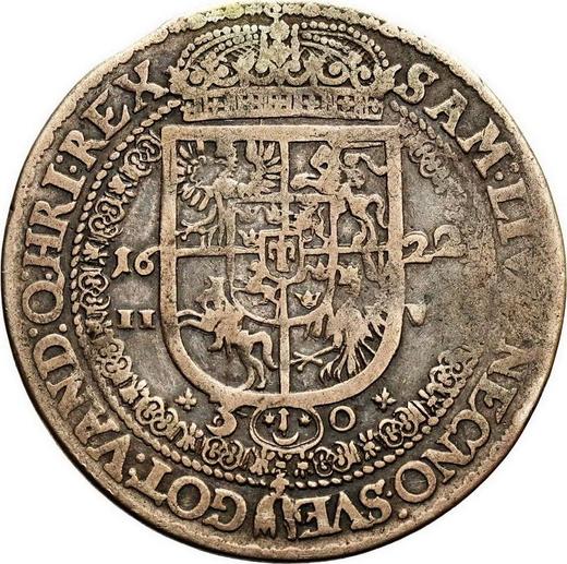 Реверс монеты - Талер 1622 года II VE "Тип 1618-1630" - цена серебряной монеты - Польша, Сигизмунд III Ваза