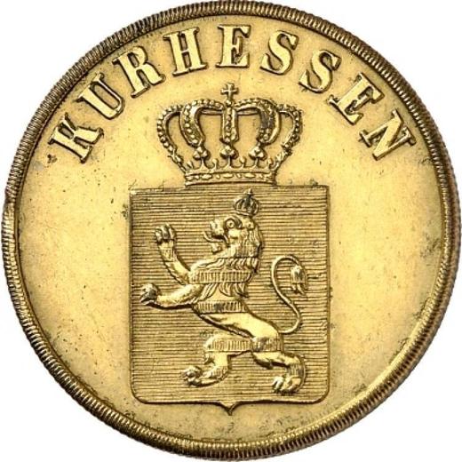 Avers Probe 3 Heller 1842 Gold-plattierte Kupfer - Münze Wert - Hessen-Kassel, Wilhelm II