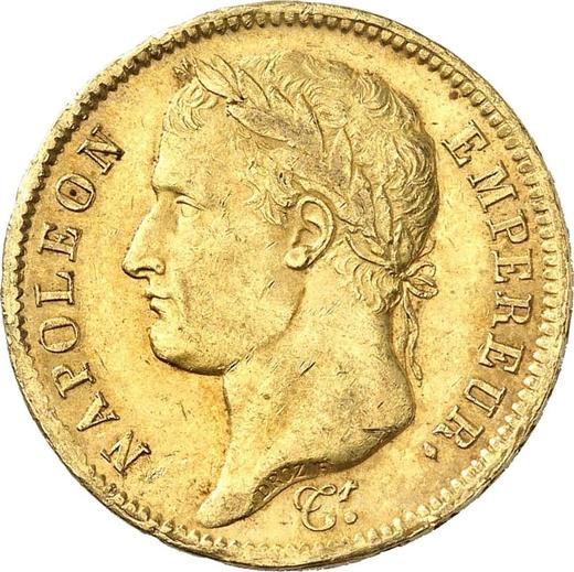 Awers monety - 40 franków 1809 M "Typ 1809-1813" Tuluza - Francja, Napoleon I