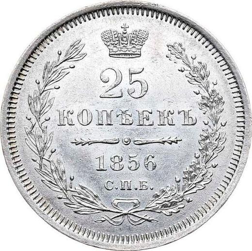 Reverso 25 kopeks 1856 СПБ ФБ - valor de la moneda de plata - Rusia, Alejandro II